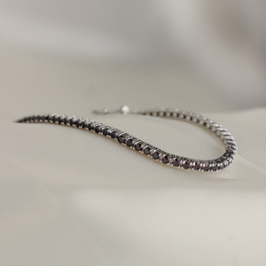 Pulsera Tenis Onix Negro 18cm